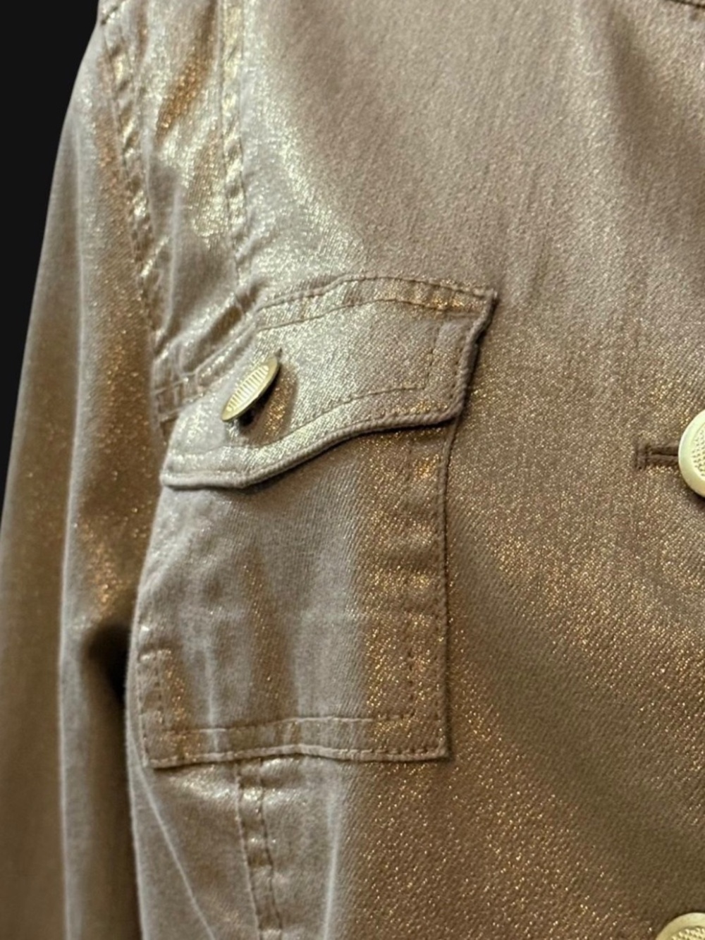 Chico's Platinum Denim Jacket (1 - S/M) - Picture 3 of 9